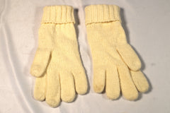Soft White Cable Knit Gloves - Sz ~7