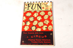 Vintage "Fun" Leister Game Company Party Activity Book