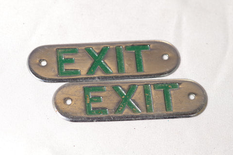 Cute Little Silver Exit Sign