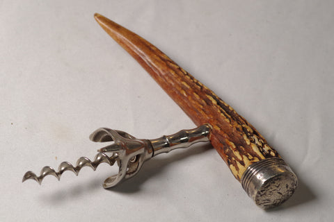 Vintage Bone-Handled Sterling Silver Corkscrew