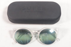 Stylish Retrosuperfuture Silvery Gunmetal Ladies Sunglasses