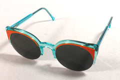 Fashionable Retrosuperfuture Turquoise and Orange Ladies Sunglasses