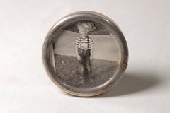 Round Vintage Sterling Silver Picture Frame