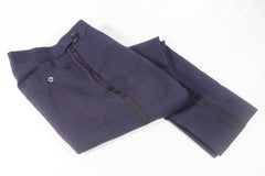 Elegant Dunhill Ribboned Navy Blue Wool Pants - Sz ~36