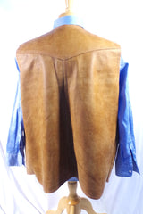 Gorgeous Handmade Western Leather Vest - Size ~48