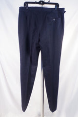 Elegant Dunhill Ribboned Navy Blue Wool Pants - Sz ~36