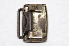 Incredible "W" 10kt Gold and Sterling Silver Belt Buckle