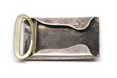 Rectangular Mayan Calendar Mexican Sterling Silver Belt Buckle