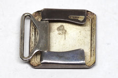 Art Deco Square Patterned Sterling Silver Belt Buckle