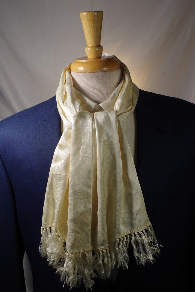 Luxuriously Soft Patterned Eggshell Rayon Scarf