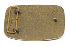 Vintage Biplane Brass Belt Buckle