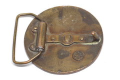 Vintage Aztec Brass Belt Buckle