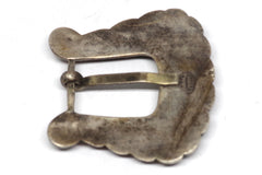 Stunning Floral Mexican Sterling Silver Belt Buckles