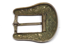 Intricate Floral Silver Belt Buckle