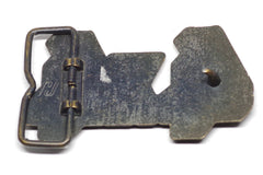 Vintage "4x4" Brass Belt Buckle