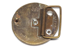 Vintage Flirty Frog Brass Belt Buckle