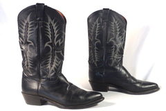 Tony Lama Black Cowboy Boots - Sz 11 1/2 D