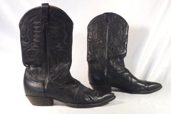 Southern California Thieves' Market Tony Lama Style Black Cowboy Boots - Sz 12D