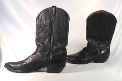 Southern California Thieves' Market Tony Lama Style Black Cowboy Boots - Sz 12D