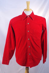 Cozy Donlin Red Permanent Press Chamois Shirt - Sz S (14-14.5)