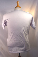 1960s "Race" Brand New Republican White Cotton Three-Button Henley Shirt - Sz 40