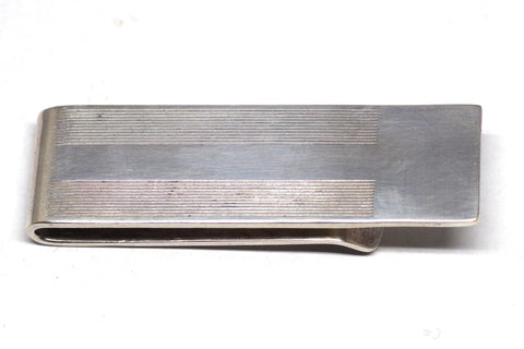 Tiffany & Co Sterling Silver Striped Money Clip