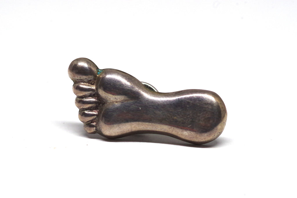 Vintage Mexican Sterling Silver Foot Pin