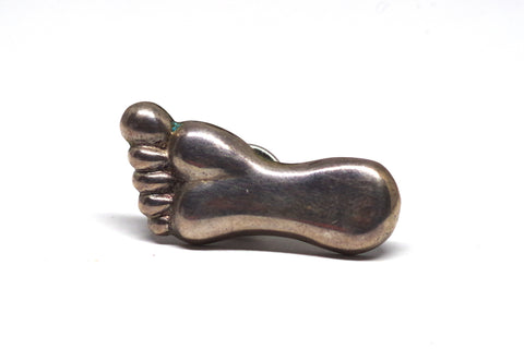 Vintage Mexican Sterling Silver Foot Pin