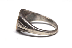 Antique Gold on Silver Signet Ring