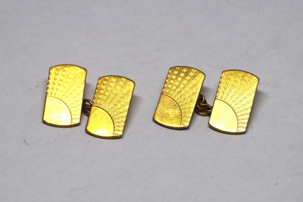 10kt Gold Sunrise Cufflinks