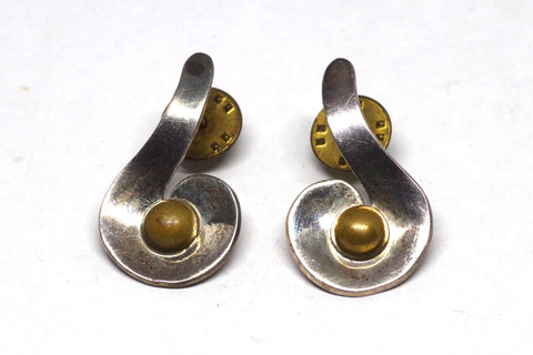 Vintage Taxco Looping Sterling Silver Earrings