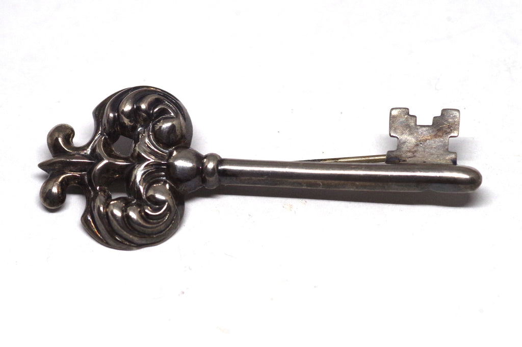 Delicate Sterling Silver Key Pin