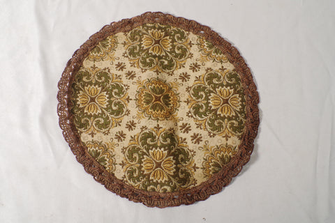 Intricate Round Mexican Vintage Altar Cloth