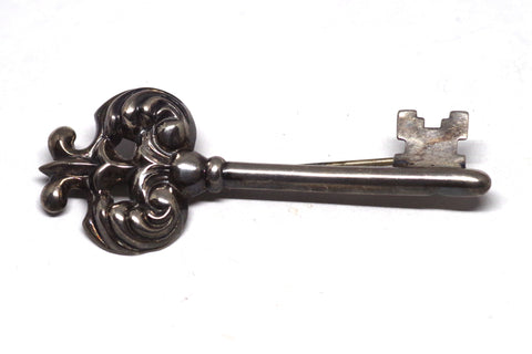 Delicate Sterling Silver Key Pin