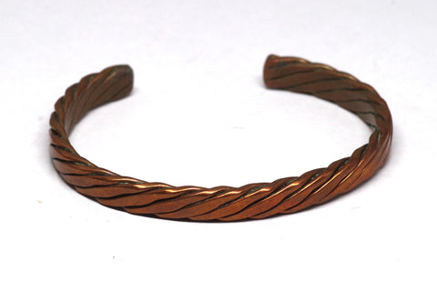 Smooth Braided Copper Cuff Bracelet