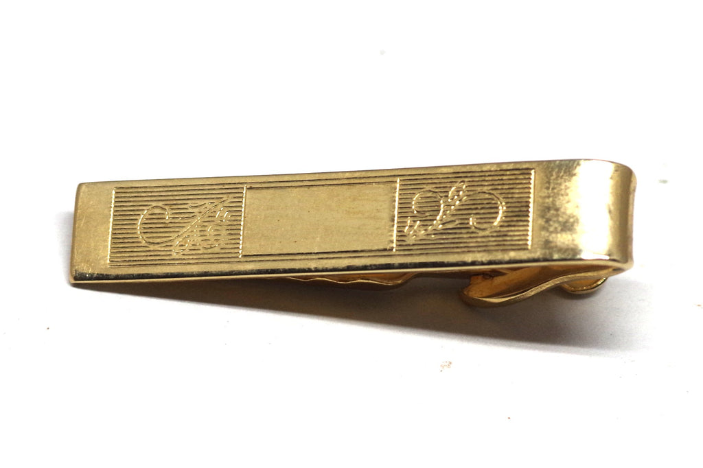 10kt Gold Signet Tie Clip