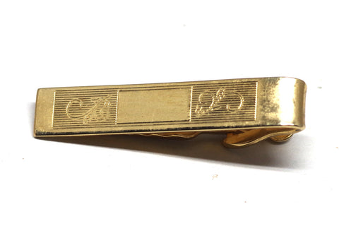 10kt Gold Signet Tie Clip