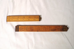 Vintage Wooden Folding Rulers