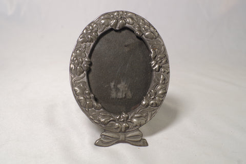 Small Floral Pewter Picture Frame