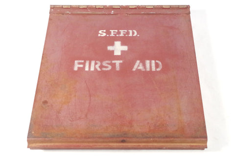 Vintage Metal San Francisco Fire Department First Aid Box
