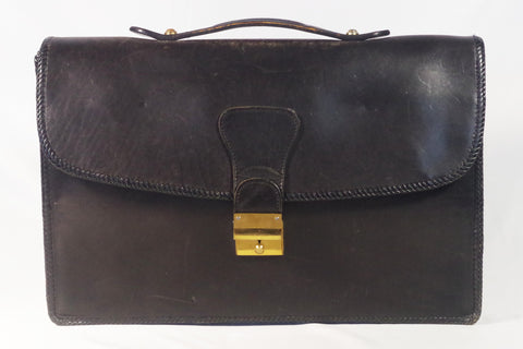 Schlesinger Brothers Black Leather Briefcase