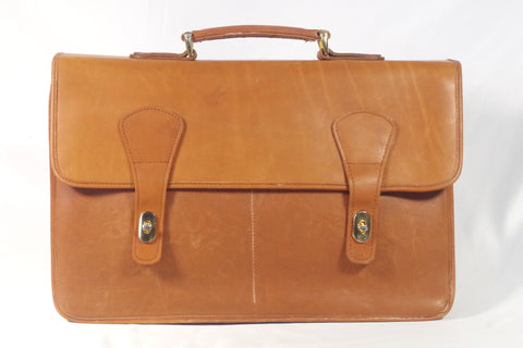 Classic Brown Leather Briefcase