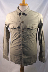 Wallace & Barnes Heavy Duty Tan Cotton Utility Shirt - Sz S