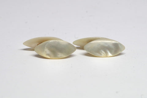 Two Sided Almond Mother of Pearl Cufflinks