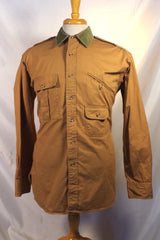 Rustic I.Magnin Tan Cotton Hunting Shirt - Sz XL (17-17.5)