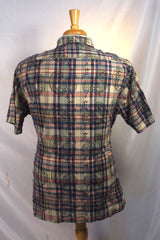 Beams Japanese Plaid Peacock Madras Cotton Shirt - Sz XL