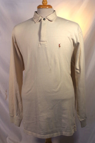 Ralph Lauren Polo Eggshell Cotton Rugby Shirt - Sz XL