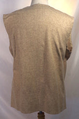 Amazing Vintage Tan Wool Jersey Vest - Sz ~48