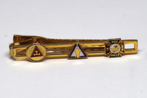 Shining Masonic Knights Templar Tie Clip