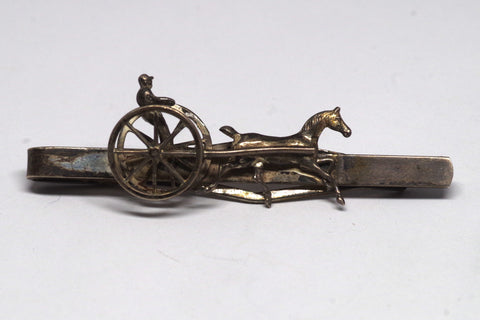 Vintage Chariot Racer Sterling Silver Tie Bar